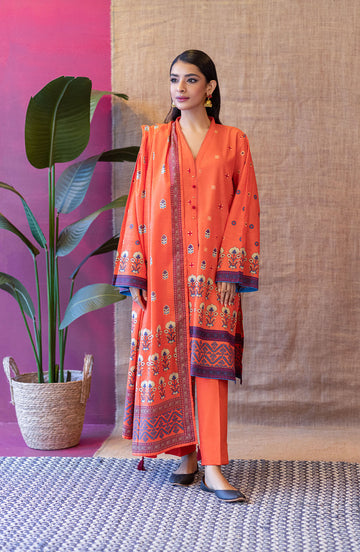 Orient OTL 22 151 Orange Khaddar Myreen Winter Collection 2022 Online Shopping
